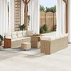 vidaXL Set Divano da Giardino 12 pcs Beige e Crema polyrattan