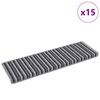 vidaXL Tappetini per scale autoadesivi 15 pcs Grigio 65 x 21 x 4 cm