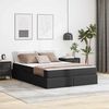 vidaXL Letto con contenitore e materasso 2 pcs Nero Pelle
