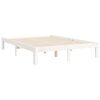 vidaXL Giroletto con Testiera Bianco Small Double Legno Massello