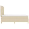 vidaXL Letto a molle con materasso Crema 140 x 190 cm Tessuto
