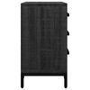 vidaXL Comodino Nero 40x30x55 cm Legno Massello di Pino Riciclato