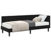 vidaXL Struttura Letto Angolare con Materasso 2 pcs Nero Velluto