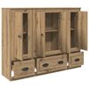 vidaXL Credenza 3 pcs Rovere artigianale Legno multistrato