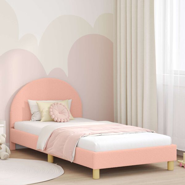 vidaXL Struttura letto bambini con testata Rosa 90 x 190 cm