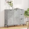 vidaXL Credenza Grigio cemento 89,5 x 33 x 82 cm Legno multistrato