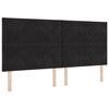 vidaXL Testiera Nero 200 cm Velluto