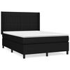 vidaXL Giroletto a Molle con Materasso Nero 140x190 cm in Tessuto