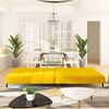 vidaXL Divano Letto a 2 Posti Giallo in Velluto