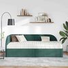 vidaXL Struttura Letto Angolare con Materasso 2 pcs Verde Velluto