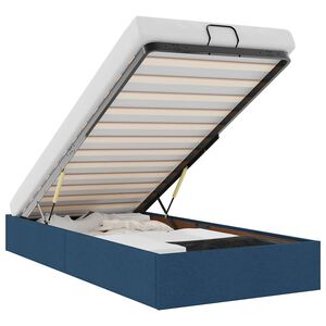 vidaXL Struttura Letto Pouf senza Materasso Blu 80x200 cm in Tessuto