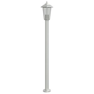 vidaXL Lampada da Terra per Esterni Argento 120 cm in Acciaio Inox