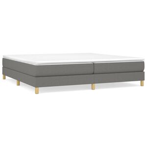vidaXL Struttura Letto a Rete a Molle Grigio Scuro 200x200 cm Tessuto