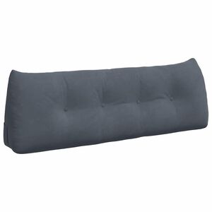vidaXL Cuscino per Schiena Grigio scuro 140 x 24 x 50 cm Velluto