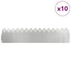 vidaXL Bordure per prato 10 pcs Argento 103 x 0,05 x 22 cm