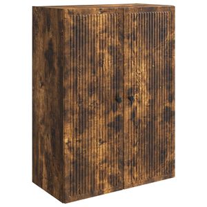 vidaXL Mobiletto a muro Rovere Fumo 66 x 34,5 x 90 cm