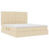 vidaXL Letto con Contenitore Crema 200 x 200 cm Pelle Sintetica