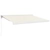 vidaXL Tendone manuale 3,5 x 2,5 m Crema 100% Poliestere