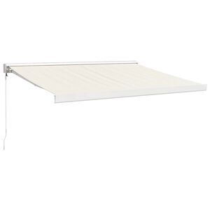 vidaXL Tendone manuale 3,5 x 2,5 m Crema 100% Poliestere