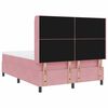 vidaXL Letto a molle con materasso con led Rosa 160 x 200 cm Velluto