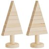 vidaXL Alberi di Natale Decorativi in Legno 2pz 30cm Massello di Pino