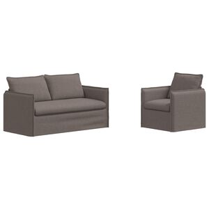 vidaXL Set di divani 2 pz Tortora Tessuto