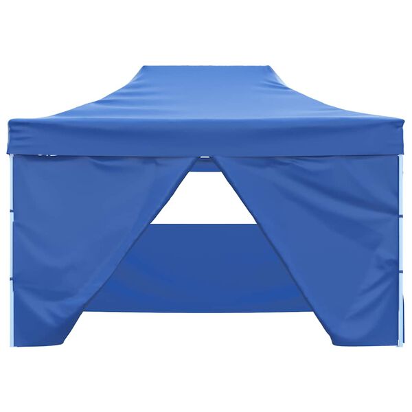 vidaXL Gazebo Professionale Pieghevole con 4 Pareti 3x4 m Acciaio Blu