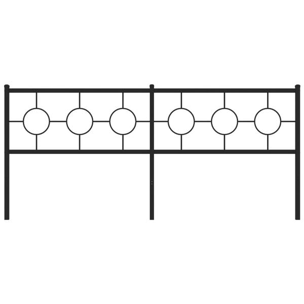 vidaXL Testiera di Ricambio in Metallo Nero 200 cm