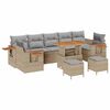vidaXL Set Divano da Giardino 13 pcs Beige e Grigio Chiaro polyrattan