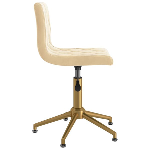 vidaXL Sedie da Pranzo Girevoli 4 pz Crema in Velluto