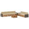 vidaXL Set di divani da esterno 8 pz Naturale e Beige Poliestere