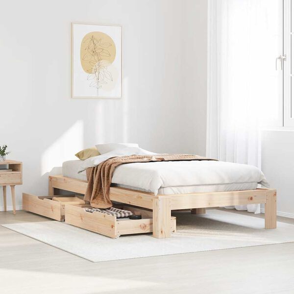vidaXL Letto senza Materasso 90x190 cm in Legno Massello di Pino