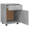 vidaXL Mobiletto con Ruote Grigio Cemento 45x38x54cm Legno Multistrato