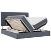 vidaXL Letto con strisce LED Grigio scuro 180 x 200 cm Velluto