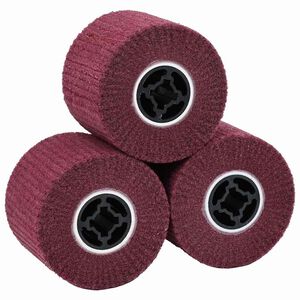 vidaXL Rulli Abrasivi 3 pz Rosso 12 x 12 x 10 cm Fibre sintetiche