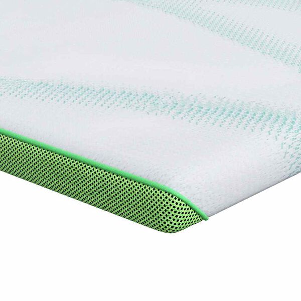 vidaXL Topper per materasso Bianco e Verde 180 x 200 x 6 cm