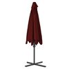 vidaXL Ombrellone con Palo in Acciaio Rosso Bord&ograve; 300x230 cm
