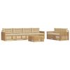 vidaXL Set di divani da esterno 7 pz Bianco e Beige