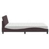 vidaXL Letto con Materasso Hanko Marrone Scuro 140x200cm Tessuto