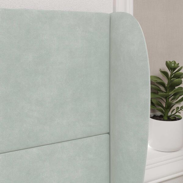 vidaXL Orecchia della Testata Grigio chiaro 80 x 23 x 6 cm Velluto