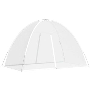vidaXL Zanzariera Mongolia con Porte 220 Rete Bianco 200x120x130 cm