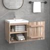 vidaXL Mobile da Bagno a Parete 41x38x40 cm in Legno Massello di Teak