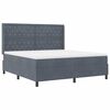 vidaXL Letto a molle con materasso Grigio scuro 180 x 200 cm Velluto