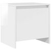 vidaXL Comodini 2 pz Bianco Lucido 45x34x44,5 cm in Truciolato