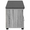 vidaXL Panca per ingresso con cuscino Grigio Sonoma 100 x 38 x 46 cm