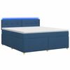 vidaXL Letto box spring con materasso Blu 140 x 190 cm Tessuto