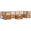 vidaXL Set divani 8 pcs Naturale Legno di Acacia Massello