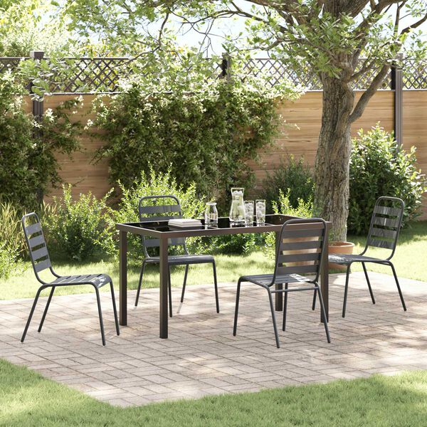 vidaXL Set da Pranzo per Giardino 5 pcs Antracite