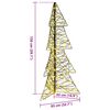 vidaXL Albero di Natale con 160 LED Bianco caldo 150 cm Rattan