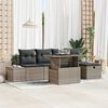vidaXL Set Divano da Giardino 6 pcs Grigio polyrattan